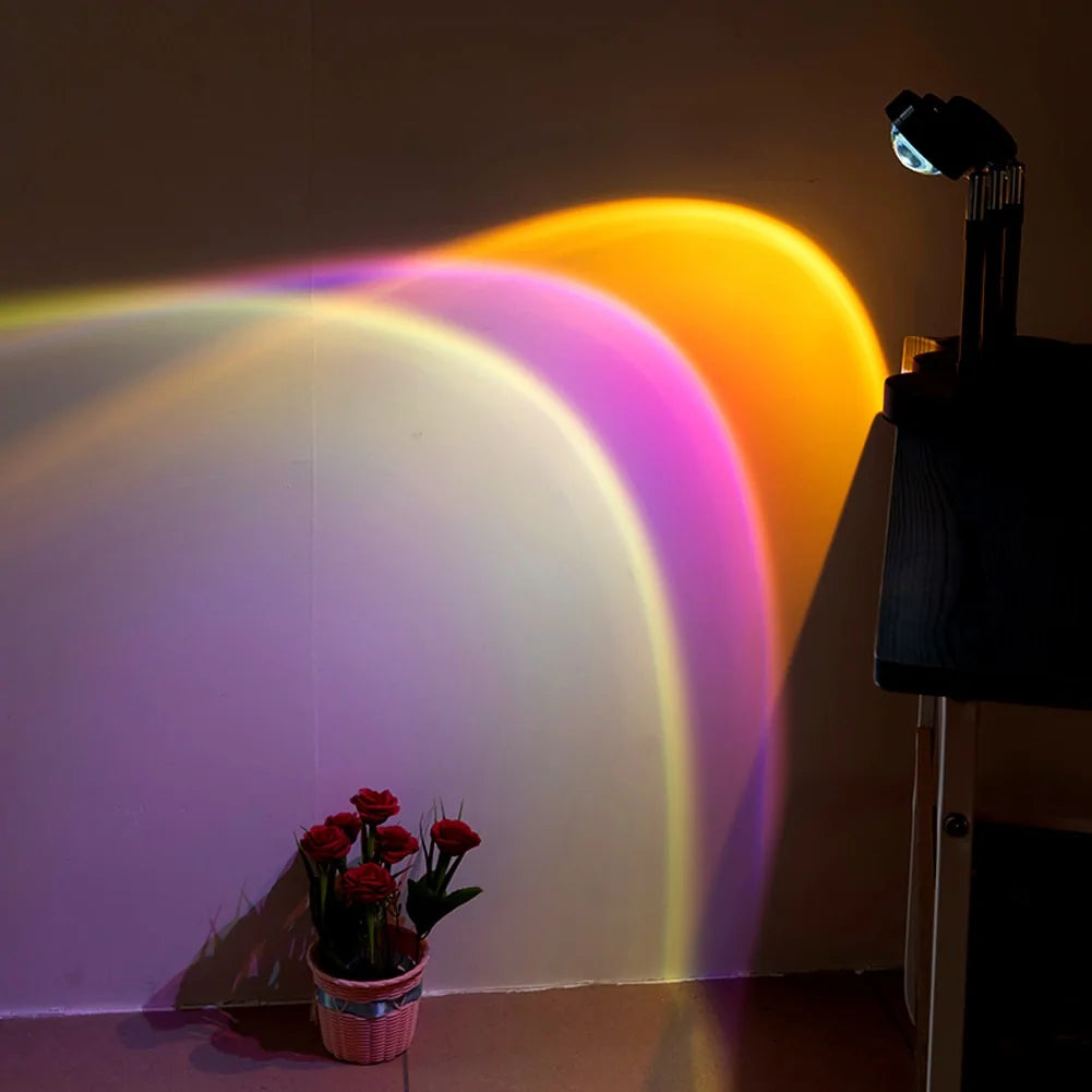 USB Rainbow Sunset Projector LED Night Light