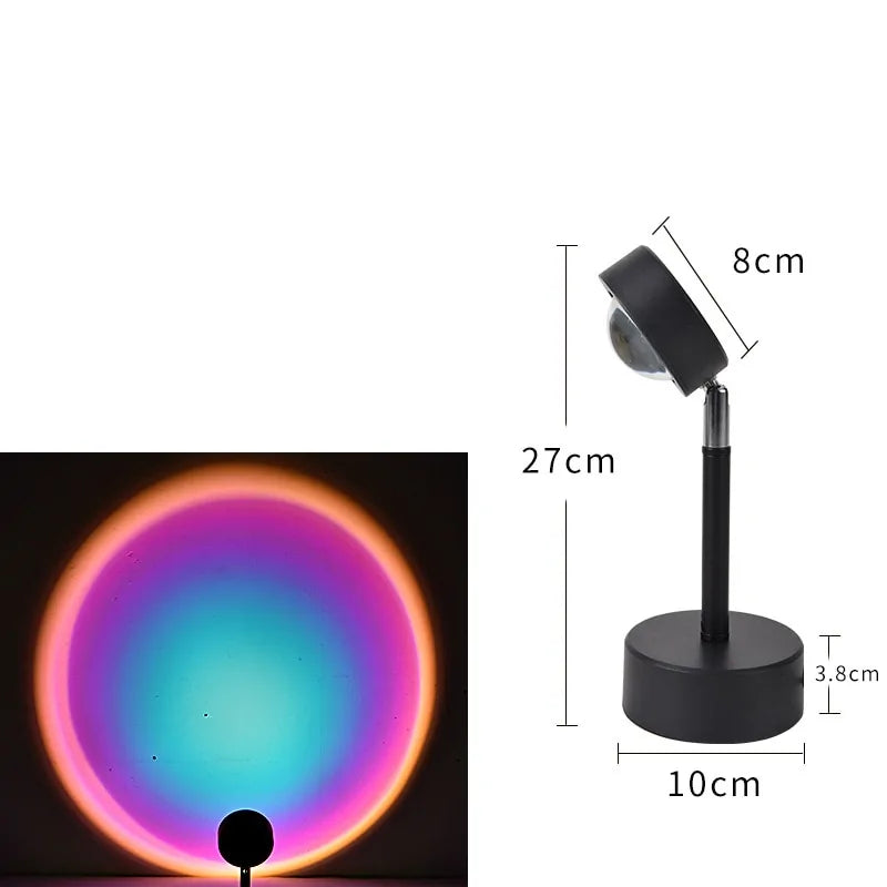 USB Rainbow Sunset Projector LED Night Light