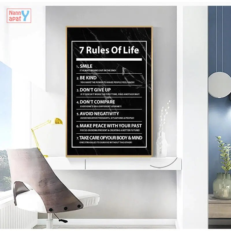 Life Letter Canvas Painting