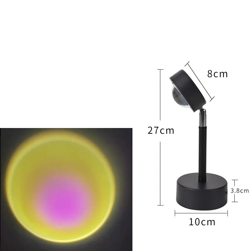 USB Rainbow Sunset Projector LED Night Light