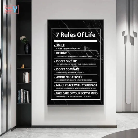 Life Letter Canvas Painting