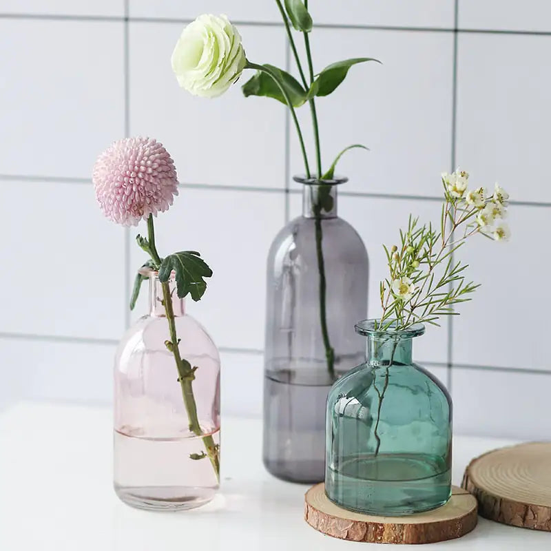 Nordic Glass Flower Vase Decor