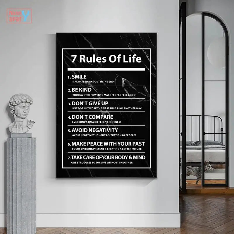 Life Letter Canvas Painting